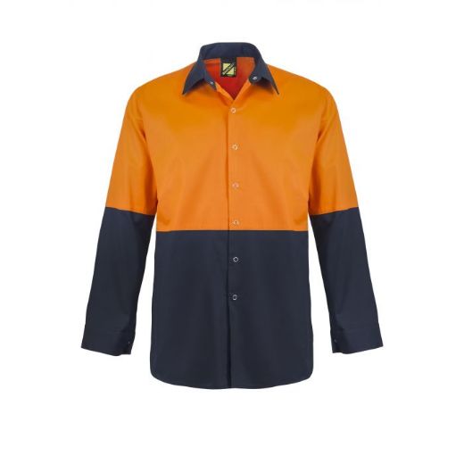 Picture of WorkCraft Lightweight Hi Vis Vented Cotton Drill Food Industry Shirt.
PRESS STUDS AND NO POCKETS